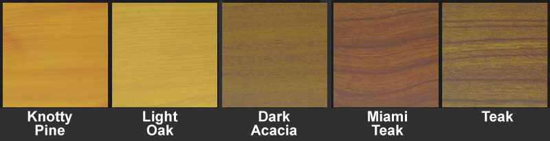Sample wood door finishes from The Baut Studios.